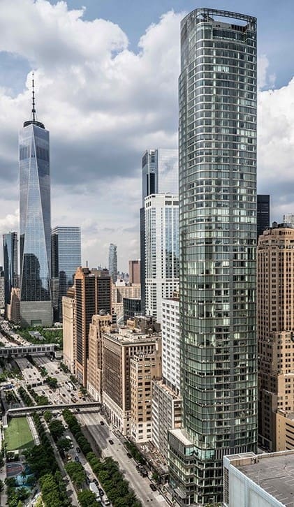 A view of the city from above floor.